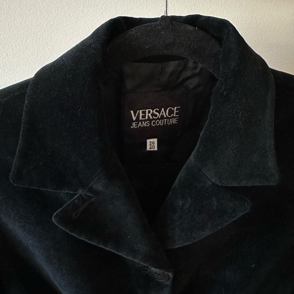 Black Velvet Versace Jeans Couture Blazer (small) - Picture 2 of 7